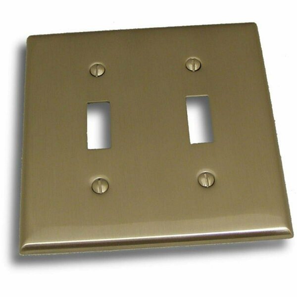Residential Essentials Double Toggle Switch Plate- Satin Nickel 10822SN